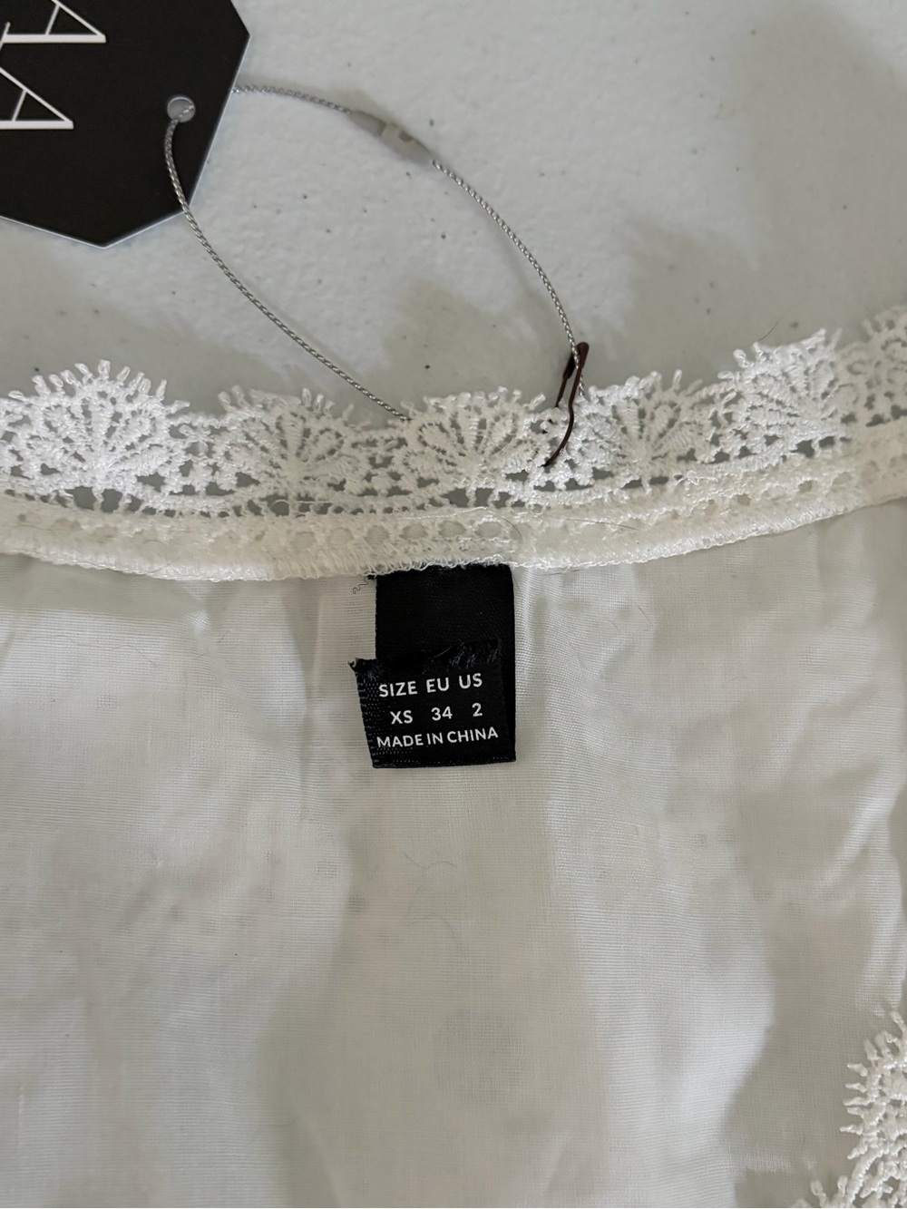 NWT. Lace-Trim White Women's Camisole - Size XS